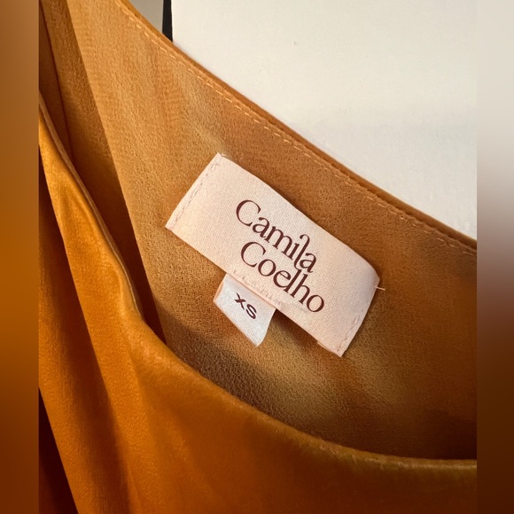 Camila Coelho Stella Mini Dress in XS Gold NWOT - Picture 4 of 11